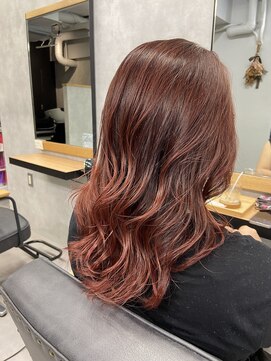 クラン 岡本(Chlan) デザインカラー　グラデーションカラー　ピンクブラウン