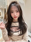 韓国へアレイヤーカット×オリーブグレージュブリーチ無し
