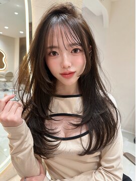 サイン 表参道(SIGN) 韓国へアレイヤーカット×オリーブグレージュブリーチ無し