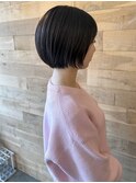 【kaN.】ボブ×髪質改善ストレート×艶カラー×丸みシルエット