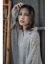 ヘアーラニッシュ 船橋店(hair Lanish)&nbsp;大人のバニラベージュメバレイヤージュカラー/20代30代40代