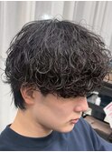 波巻きスパイラルパーマレイヤーマッシュウルフ栄スタイル