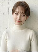 ラテグレージュブリーチなし耳かけベリーショート30代40代A15
