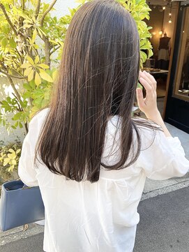 ティメレ 神戸三宮(Timere) 艶セミロング×オリーブカラー【Timere神戸三宮】