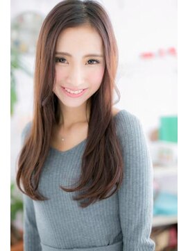 ミック ヘアアンドビューティー 大山店(miq  Hair&Beauty) グレージュカラーｘかきあげバング抜け感こなれヘアロングa1