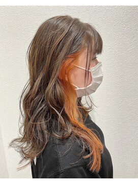 ララ(LaLa) インナーカラー×オレンジ