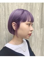 スイウ(suiu)&nbsp;ベビーパープルxハイトーンカラーxぱっつん前髪