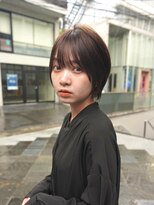 大人かわいい10代20代30代ショードボブ丸みショート