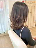 こなれミディ　ミディアムレイヤー　グラデーション　縮毛矯正