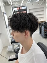 ロンド ローガン 名駅(Lond LOGAN)&nbsp;ゆるふわ大人質感波巻きパーマ　メンズカット　名古屋