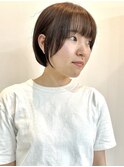 乾かすだけで収まる簡単ボブ/顔まわりカット/こっくりブラウン