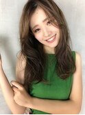 デザインカラー/シルキーベージュ/グレージュカラー/斜めバング