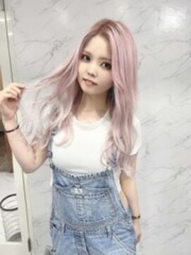 エクステ専門店あるじゃんすー 宇都宮店 ホワイトピンクカラ#シールエクステ#ホワイトピンク#美髪#宇都宮