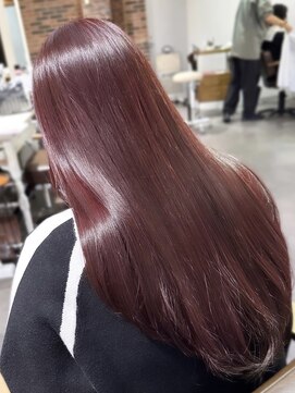 ハピネス 梅田茶屋町店(HAPPINESS) ブリーチなしダブルカラー/ワインレッド