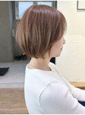 say.黒髪ボブルフネビージュ小顔ワンレンハイライトベージュ艶髪