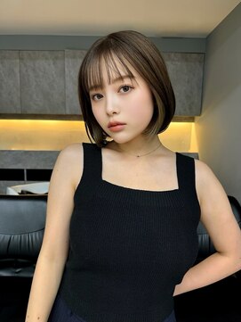 ヌイ 横浜(nui) ふんわり前髪ありボブメルティカラーフェミニンロング似合わせ