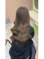 ノー バイ イオエ 西梅田(no. by ioe)&nbsp;ブリーチなしカラー/髪質改善/ミルクティーベージュ/小顔ヘア