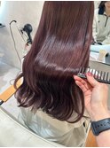 【大阪梅田】艶々縮毛矯正×ラベンダーピンク