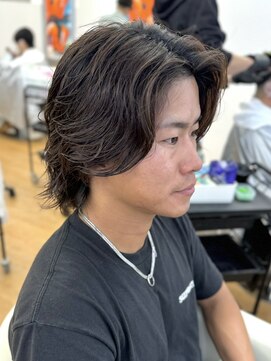 ビカム 名駅(become) 【メンズミディアム】毛流れスパイラルセンターパートロング