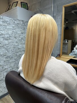 セプトヘア(sept hair) ミディアム　抜きっぱなしブリーチ