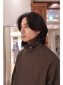 ナチュラルセンターパート フェザーセンターパート メンズヘア