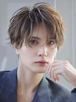 オーシャントーキョー サニー 原宿(OCEAN TOKYO Sunny)&nbsp;韓国マッシュフェザーパーマニュアンスパーマセンターパート黒髪