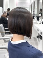 アッシュ 横浜西口店(Ash)&nbsp;横浜前下がりボブ 切りっぱなしボブ ショートボブ 縮毛矯正 学生