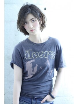 ロゼ 茨木(Rose) 【Rose】ノーバングワンレンショートボブ☆ウェービーボブver