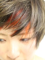 ブルー(Blu) 【Blu hairclinic&design】bangオレンジ×インナーカラー★