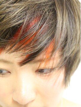 ブルー(Blu) 【Blu hairclinic&design】bangオレンジ×インナーカラー★