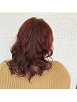 テラスヘア 新潟駅南(TERRACE hair)&nbsp;オレンジ ×ピンク カラーミディ