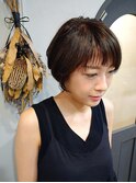 ふんわり小顔ショートヘア◆ココアベージュ【uiicumedasachi】