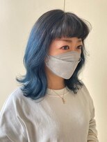 カシェ リタ ヘアー(CACHE'&RITA HAIR)&nbsp;ブラック×ネイビー◯切りっぱなし