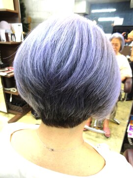 ヴァンテアン 巣鴨店 大人ショートボブ,ナチュラルボブ,グレーカラー50代60代70代