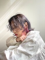 ビューティブロー ビービー(Beauty Blow B.B)&nbsp;ボブインナーカラーダブルカラーイヤリングカラーピンク