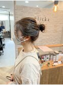 オリーブベージュ×ゆるっとお団子