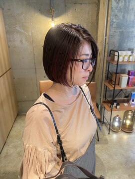 リブロ(liblo) 【顎ラインボブ×インナーカラーピンク】