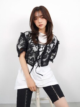 ラフィス ヘアー ピーチ 岡山店(La fith hair peach) 【La fith】チャコールグレージュ×レイヤー