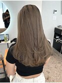 ミディアムストレート 小顔ヘア 伸ばしかけヘア 白髪染め