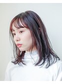 ミディアム/レイヤーカット/ブリーチなし/フェイスフレーミング