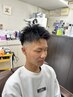 メンズカット(眉毛カット、シェービング付)￥6,950→￥5,500