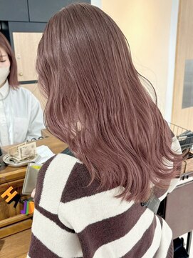 ネオリーブ クーロ(Neolive curro) ブリーチなしのダブルカラー ラベンダーピンク×美髪/丸型卵型