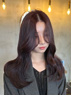 エンター 天神店(ENTER) 透明感カラー/ココアブラウン/顔まわりレイヤー/ENTER 天神店