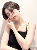 ハンサムショート 縮毛矯正 黒髪 アッシュ 20代30代40代50代