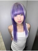 マッシュレイヤーケアブリーチデザインカラー紫カラー