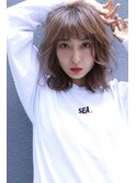 【Blanc】ミルクティーベージュ＿カジュアルボブ＿パーマ