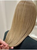 ミルクティーベージュ 髪質改善トリートメント  ブロンド　三鷹