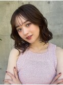 『ボブパーマ/パーマ/ボブ/シースルーバング』
