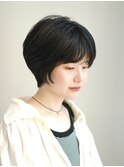 ショート・ボブ/丸顔/前髪あり/絶壁解消/20代/30代/40代/くびれ
