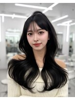 アマトウキョウ アユンチェ(AMA TOKYO×AYUNCHE) 前髪顔まわり韓国ヘアレイヤーカットサイドバンク2wayバンク韓国